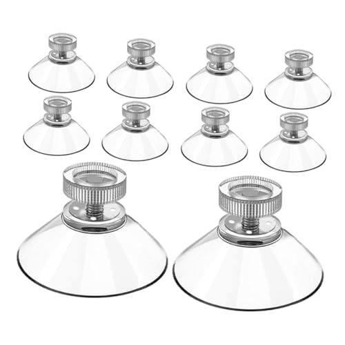 DECORNIJIA 10 Stück Teiliges Saugnäpfe aus Langlebigem Kunststoff mit Hoher Haftkraft für Fenster und Glatte Oberflächen Wiederverwendbare Saugnapfhalter für Bad und Küche von DECORNIJIA