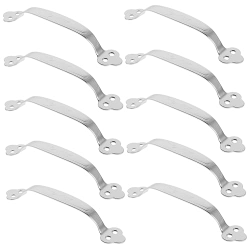 DECORNIJIA 10 Stück Teiliges Schrankgriffe aus Massivem Edelstahl Ergonomische Bogenförmige Möbelgriffe mit Bohrlochabstand Dicke Langlebige Griffe für Küchen Bad und Büromöbel von DECORNIJIA