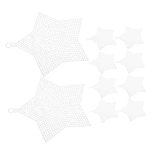 DECORNIJIA 10 Stück Teiliges Set Kunststoff Mesh Leinwand Robuste Glatte Plastiknetzblätter für DIY Taschen Anfängerfreundlich zum Häkeln Stricken Kreuzstich und Garnhandwerk von DECORNIJIA