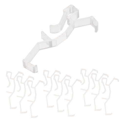 DECORNIJIA 10 Stück Teiliges Transparente Gardinen Clips aus Hochwertigem Kunststoff Unsichtbare Befestigung für Fensterrollos und Gardinen Langlebige Unauffällige Vorhanghalterung für Büro von DECORNIJIA