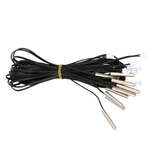 DECORNIJIA 10 Stück Teiliges Wasserdichtes Ntc Thermistor Temperatursensor Kabel Genauigkeit Feuchtigkeitsgeschützt Reaktionsschnell für Industrie Thermostat Kühlschrank und Grill von DECORNIJIA
