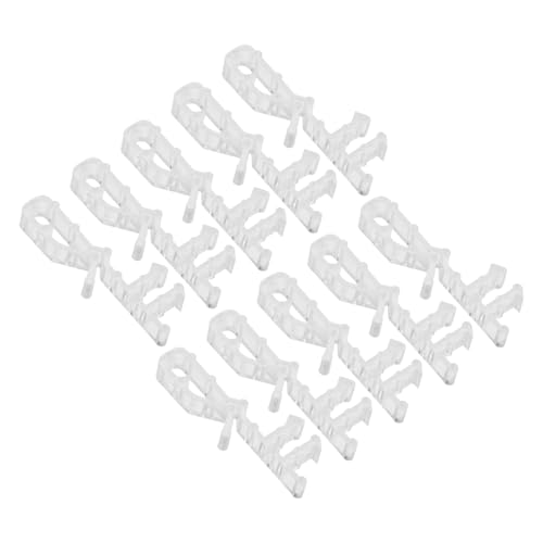 DECORNIJIA 10 Stück Transparente Clips für Jalousien Wiederverwendbare Robuste Halterungen für Gardinen schienen Unsichtbare Befestigung für Fenstervorhänge im Wohn Bürobereich von DECORNIJIA