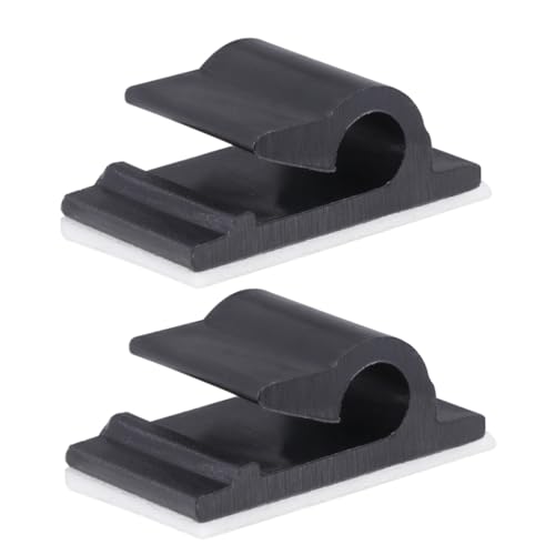 DECORNIJIA 100 Stück Doppelseitige Klebepads Kabelclips Selbstklebend Kabelhalter Schwarz Kabelmanagement für Heimgebrauch Stabile Kabelbefestigung und Zugentlastung für Daten und Stromkabel von DECORNIJIA