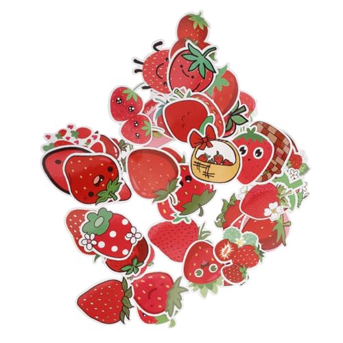 DECORNIJIA 100 Stück Erdbeer Aufkleber Belohnungssticker Splashproof Cartoon DIY Sticker für Wasserflasche Laptop Telefon Schule DECORNIJIA 100 Stück Erdbeer Aufkleber Belohnungssticker Splashproof Cartoon DIY Sticker für Wasserflasche Laptop Telefon Schule von DECORNIJIA