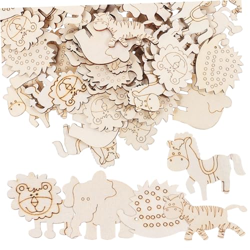 DECORNIJIA 100 Stück Holz Tierverzierungen zum Basteln Naturbelassene Holzfiguren für DIY Projekte Bemalbare Tierformen für Scrapbooking Kinderhandwerk und Dekoration DECORNIJIA 100 Stück Holz Tierverzierungen zum Basteln Naturbelassene Holzfiguren für DIY Projekte Bemalbare Tierformen für Scrapbooking Kinderhandwerk und Dekoration von DECORNIJIA