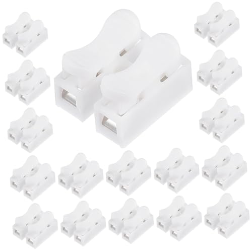 DECORNIJIA 100 Stück Kabelverbinder aus Abs Federbelastete Anschlussklemmen Hitzebeständig Druckfest für LED Verkabelung und Elektrische Installationen von DECORNIJIA