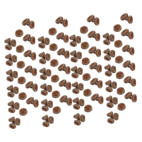DECORNIJIA 100 Stück Natürliche Eichelschalen Deko Set Umweltfreundlich Robust für Herbstdeko Weihnachtsbaum Schmuck DIY Bastelmaterial Party und Hochzeitsdekoration Rustikal Natürlich von DECORNIJIA