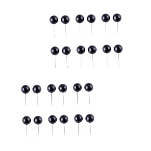 DECORNIJIA 100 Stück Teiliges DIY Plastik Puppenaugen Langlebige Nadelartige Schwarze Bastelaugen für Stofftiere Amigurumi und Handgefertigte Spielzeuge Realistische Simulation für Kreative von DECORNIJIA
