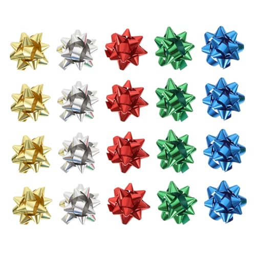 DECORNIJIA 100 Stück Weihnachtsdeko Blumen Selbstklebend Bunte Künstliche Weihnachtsblumen für Party Geschenkverpackung Festliche Dekoration DECORNIJIA 100 Stück Weihnachtsdeko Blumen Selbstklebend Bunte Künstliche Weihnachtsblumen für Party Geschenkverpackung Festliche Dekoration von DECORNIJIA