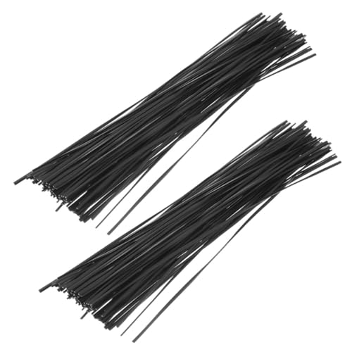 DECORNIJIA 1000 Stück Teiliges Beschichtetes Draht Bindedraht Flexibel Wiederverwendbar für Gartenpflanzen Kabelbinder und Kabelmanagement Schwarz von DECORNIJIA