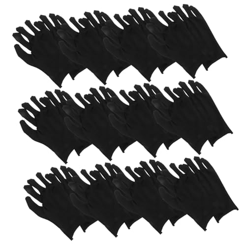 DECORNIJIA 12 Paare Baumwollhandschuhe für Arbeitsschutz Komfortable Schwarze Handschuhe Vielseitige Schutzhandschuhe für Garten und Montagearbeiten von DECORNIJIA