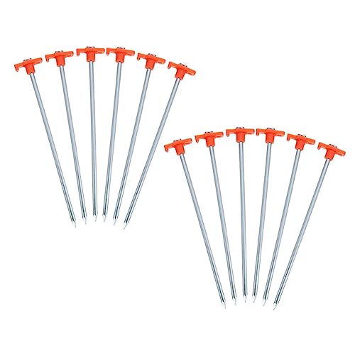 DECORNIJIA 12 Stück Teiliges Edelstahl Zeltheringe Orange Robuste Wiederverwendbare Zeltheringe für Camping Stark Windresistent Einfach zu Befestigen Entfernen Geeignet für Harte Böden und DECORNIJIA 12 Stück Teiliges Edelstahl Zeltheringe Orange Robuste Wiederverwendbare Zeltheringe für Camping Stark Windresistent Einfach zu Befestigen Entfernen Geeignet für Harte Böden und von DECORNIJIA