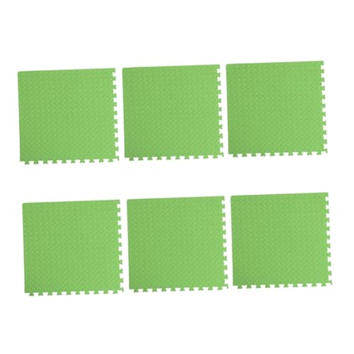 DECORNIJIA 12 Stück Teiliges Eva Schaumstoff Puzzle Matte rutschfeste Fitness Bodenschutzmatte mit Blätterstruktur Wasserabweisend Druckentlastend Einfach zu Reinigen Grün von DECORNIJIA