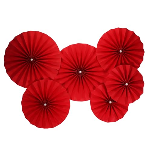 DECORNIJIA 12 Stück Teiliges Runde Papierfächer Deko für Festival und Hochzeitsfeier Große Rote Papierblumen zum Aufhängen Leichte Partydekoration Vielseitige Wand und Fensterschmuckideen DECORNIJIA 12 Stück Teiliges Runde Papierfächer Deko für Festival und Hochzeitsfeier Große Rote Papierblumen zum Aufhängen Leichte Partydekoration Vielseitige Wand und Fensterschmuckideen von DECORNIJIA