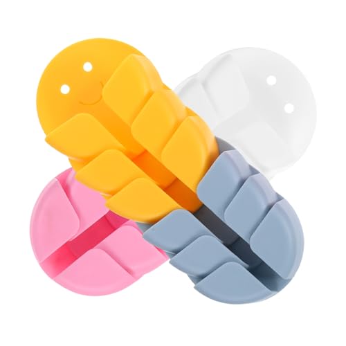 DECORNIJIA 12 Stück Teiliges Steckdosenhalter mit Klebefunktion Smile Face Wandhaken für Kabelmanagement Wiederverwendbar Bohrfrei Geeignet für Küche Schlafzimmer Büro Vielseitig Fliesen Glas von DECORNIJIA