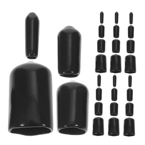 DECORNIJIA 120 Stück Teiliges Gummi endkappen Schraubengewindeschutz Flexibel Vielseitig Einsetzbar für Stahlrohre Schrauben Verbindungselemente Abdeckkappen für Schutz und Abdichtung von DECORNIJIA