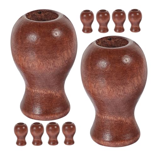 DECORNIJIA 18 Stück Teiliges Holz Quasten für Jalousien Schnur Runde Zugknöpfe für Römische Rollos Dekorative Vorhang Tassel Drops Natürliche Holzanhänger Einfache Montage Stilvolle von DECORNIJIA