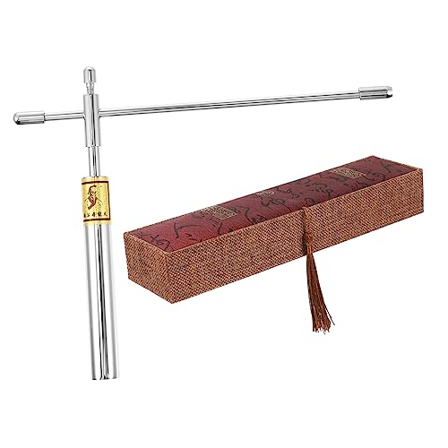 DECORNIJIA 1Satz Tragbare Dowsing Rod aus Kupfer Hochsensitives Feng Shui Werkzeug mit Aufbewahrungsbox und Anleitung für Geomantie und Wasseradern von DECORNIJIA