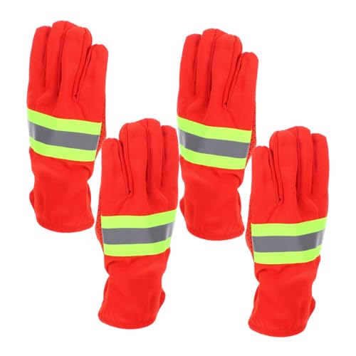 DECORNIJIA 2 Paare Feuerwehrhandschuhe Feuerfest Hitzebeständig Extrication Gloves Schutzhandschuhe für Rettungseinsätze Ergonomisch Flammresistent Griffig Isoliert Hohe Temperatur von DECORNIJIA