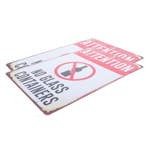 DECORNIJIA 2 Poolschilder: Warnschild „kein Glasgeschirr Im Freien“ – Glasbehälter, Metalletikett, Aufmerksamkeitsbeschilderung Für Poolbereiche, Strände, Musikfestivals, DECORNIJIA 2 Poolschilder: Warnschild „kein Glasgeschirr Im Freien“ – Glasbehälter, Metalletikett, Aufmerksamkeitsbeschilderung Für Poolbereiche, Strände, Musikfestivals, von DECORNIJIA