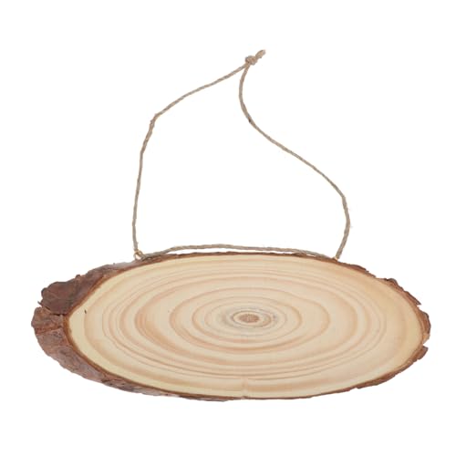 DECORNIJIA 2 STÜCK Natürliche Holzscheiben Türschild aus Unbehandeltem Holz Handbemalbar Oval Breit Lang Kreative DIY Wand und Türdekoration für Fenster Porche Weihnachtsbaum von DECORNIJIA