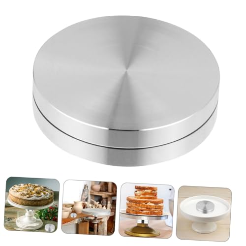 DECORNIJIA 2 Stück Aluminiumlegierung Kugellager Drehplatte Drehbar Stabile Basis für Kuchenständer Glas Tisch Drehbares Lager Vielseitig Einsetzbar Einfache Montage von DECORNIJIA