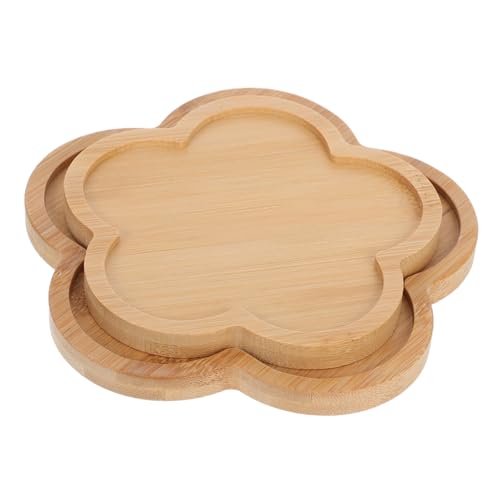 DECORNIJIA 2 Stück Blanke Holz Untersetzer für DIY Mosaik Blumenform Trinkbecheruntersetzer Robuste Holztabletts für Kreative Bastelprojekte Handgefertigte Wohn und Bürodekoration von DECORNIJIA