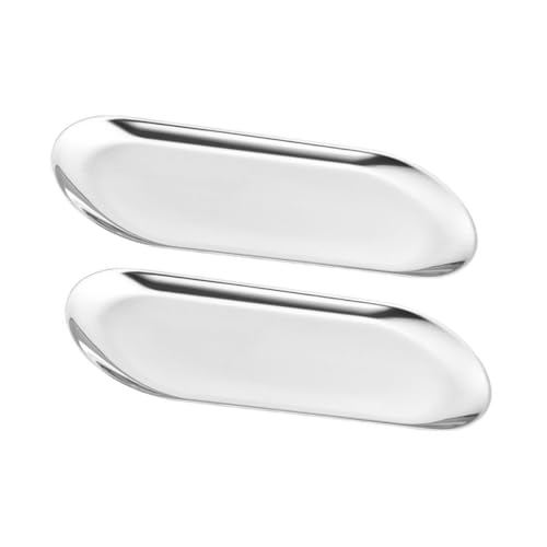 DECORNIJIA 2 Stück Edelstahl Servierplatte Oval Glatt Glänzend Vielseitiges Desserttablett und Schmuckablage Langlebig Rostfrei Leicht zu Reinigen für Kuchen Obst und Gebäck DECORNIJIA 2 Stück Edelstahl Servierplatte Oval Glatt Glänzend Vielseitiges Desserttablett und Schmuckablage Langlebig Rostfrei Leicht zu Reinigen für Kuchen Obst und Gebäck von DECORNIJIA