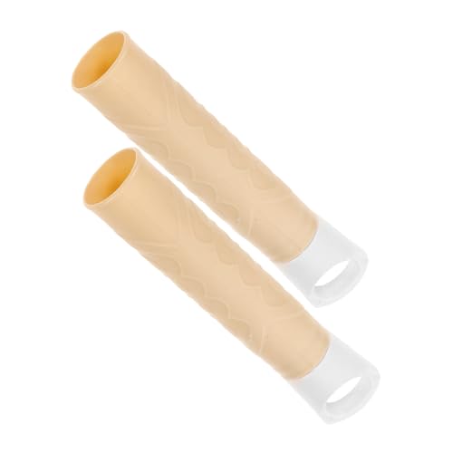 DECORNIJIA 2 Stück Ergonomischer Besen und Moppgriff Ersatzgriff Kompatibel mit Reinigungsstielen Komfortable Endkappe ohne Werkzeug Installierbar für Besen Mopp und Kehrblech von DECORNIJIA