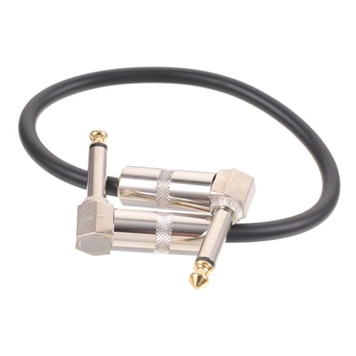 DECORNIJIA 2 Stück Gitarren Patchkabel Flaches Effektpedal Kabel für Gitarre und Bass Geräuscharm Silberfarbene Stecker Professionelle Verbindung für Gitarren Effektgeräte von DECORNIJIA