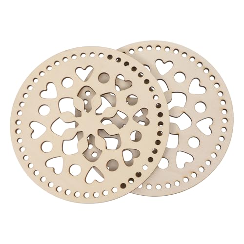 DECORNIJIA 2 Stück Holz Basis für Häkeltaschen Runde Natürliche Holzunterlage mit Vorgebohrten Löchern Robustes DIY Zubehör für Häkelprojekte für Taschenboden und Bastelarbeiten DECORNIJIA 2 Stück Holz Basis für Häkeltaschen Runde Natürliche Holzunterlage mit Vorgebohrten Löchern Robustes DIY Zubehör für Häkelprojekte für Taschenboden und Bastelarbeiten von DECORNIJIA
