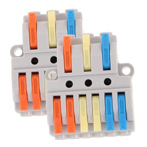 DECORNIJIA 2 Stück Kompakte Hebel drahtverbinder aus Nylon Kupfer Schnelle Steckklemmen für Elektrische Leitungen Isolierte Kabelklemmen ohne Werkzeug Geeignet für Hausinstallation und DECORNIJIA 2 Stück Kompakte Hebel drahtverbinder aus Nylon Kupfer Schnelle Steckklemmen für Elektrische Leitungen Isolierte Kabelklemmen ohne Werkzeug Geeignet für Hausinstallation und von DECORNIJIA