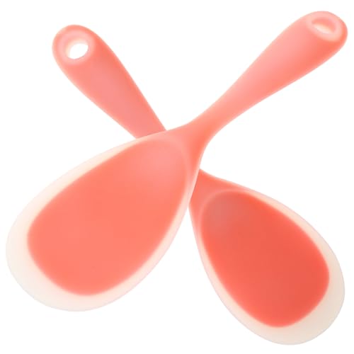 DECORNIJIA 2 Stück Kompakte Reislöffel aus Verschleißfestem Lebensmittelechtem Silikon Ergonomisch Geformt für Einfache Handhabung Leicht zu Reinigen als Praktisches Küchenzubehör für von DECORNIJIA