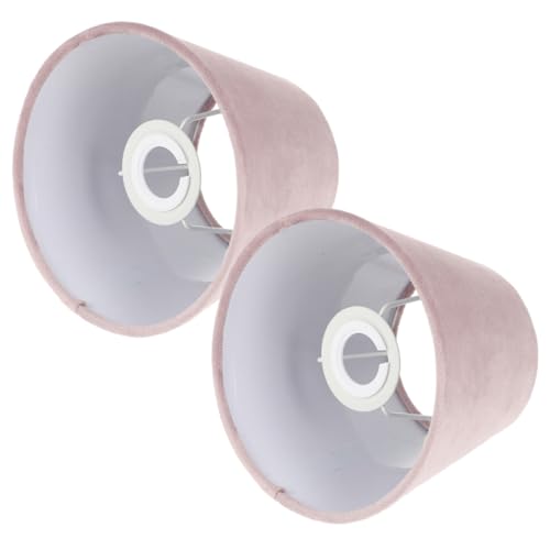 DECORNIJIA 2 Stück Lampenschirme Ersatz Stoff Lampenschirm mit Weißem Samt Innenfutter Leichte Montage Geeignet für Schreibtischlampen und Schlafzimmerbeleuchtung von DECORNIJIA