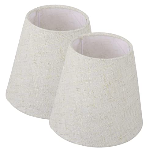 DECORNIJIA 2 Stück Lampenschirme aus Leinenstoff Dekorative Lichtabdeckung für Tischlampen und Deckenleuchten Installieren Eleganter Schutz für Schlafzimmer und Wohnzimmer von DECORNIJIA