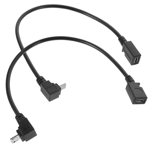 DECORNIJIA 2 Stück Micro USB Kabel Winkel Adapter Robustes Ladekabel mit Sauerstofffreiem Kupfer Langlebig Stoßfest für Datenübertragung und Schnellladung Vielseitig Einsetzbar von DECORNIJIA