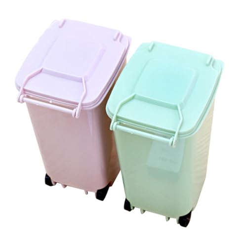 DECORNIJIA 2 Stück Mini Desktop Müllbehälter mit Deckel Kompakt und Leicht Geruchsneutraler Abfallbehälter für Büro Auto und Schreibtisch Vielseitiger Kleiner Papierkorb in Grün und Rosa DECORNIJIA 2 Stück Mini Desktop Müllbehälter mit Deckel Kompakt und Leicht Geruchsneutraler Abfallbehälter für Büro Auto und Schreibtisch Vielseitiger Kleiner Papierkorb in Grün und Rosa von DECORNIJIA