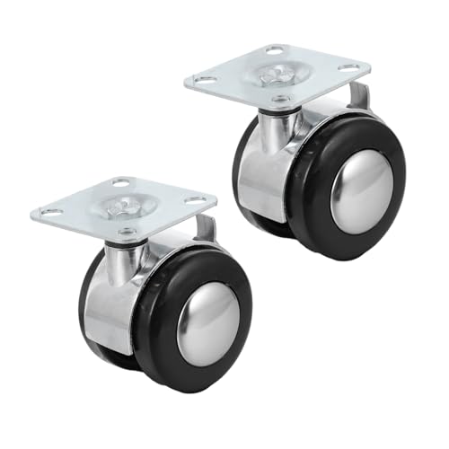 DECORNIJIA 2 Stück Möbelrollen Schwerlast mit Bremse Möbelrollen aus Zinklegierung Geräuscharm und Langlebig Geeignet für Stühle Tische Schränke und Büromöbel von DECORNIJIA