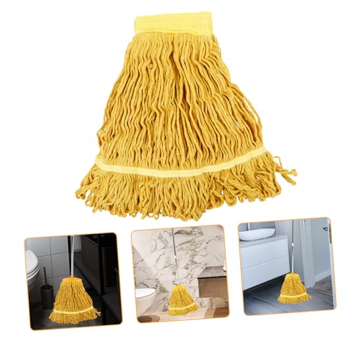 DECORNIJIA 2 Stück Mop Ersatzkopf Gelb Starke Saugfähigkeit Langlebig und Einfach zu Wechseln Geeignet für Gewerbliche Reinigung Fliesen Marmorflächen für Büro Hotel und Haushalt von DECORNIJIA