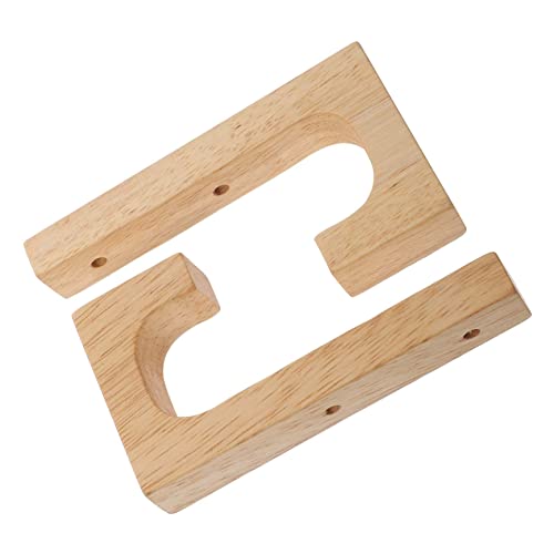 DECORNIJIA 2 Stück Multifunktionale Holz Wandhaken J Form Stabile Garderobenhaken für Mäntel Hüte Taschen Schlafzimmer Küche Badezimmer Organisieren von DECORNIJIA