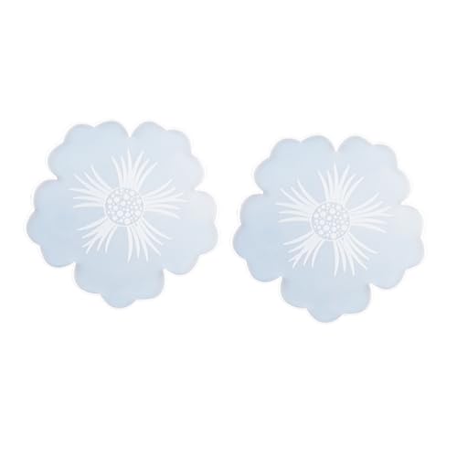 DECORNIJIA 2 Stück Silikonform Blumenform Untersetzerform für Epoxidharz DIY Handgefertigte Rutschfeste Gießform Leicht zu Reinigen für Kreative Bastelarbeiten von DECORNIJIA