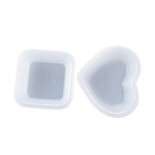 DECORNIJIA 2 Stück Silikonform Teilig Herz und Gießform für DIY Epoxidharz Tablett Tableware Aufbewahrung Dekoration Langlebig Praktisch Leicht Entformbar von DECORNIJIA