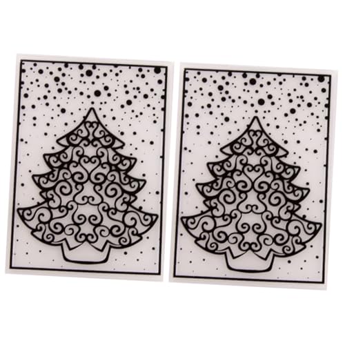 DECORNIJIA 2 Stück Teiliges DIY Präge Schablonen aus Kunststoff Baumdesign Prägeschablonen für Scrapbooking Langlebige Stanzvorlagen für Papier Geeignet für Prägegeräte und Kartenherstellung von DECORNIJIA