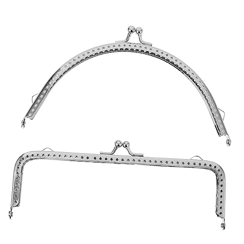 DECORNIJIA 2 Stück Teiliges DIY Taschen mit Metallrahmen Halbrund und Quadratisch Silberfarbene Handtaschengriffe Zubehör für Taschenherstellung und Ersatz DECORNIJIA 2 Stück Teiliges DIY Taschen mit Metallrahmen Halbrund und Quadratisch Silberfarbene Handtaschengriffe Zubehör für Taschenherstellung und Ersatz von DECORNIJIA