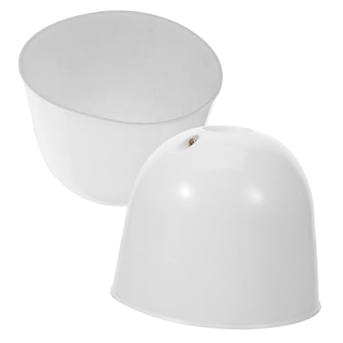 DECORNIJIA 2 Stück Teiliges Deckenventilator Bodenschutzset Kunststoff Staubschutz Baldachin für Deckenventilator Einfache Reinigung Kompakt Platzsparend Dekorativ Weiß Wiederverwendbar von DECORNIJIA
