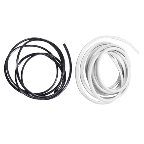 DECORNIJIA 2 Stück Teiliges Drucker Zubehör Aluminiumprofil Steckdichtung Flache Flexible Profilabdeckung für Aluminiumrahmen in Schwarz und Langlebiger Slot Cover von DECORNIJIA