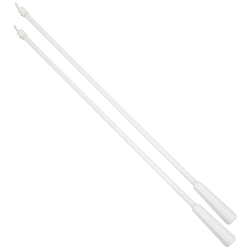 DECORNIJIA 2 Stück Teiliges Fiberglas Vertikaljalousien Drehstab Weiß Stabile Zugstange mit Haken Einfache Montage Vielseitig für Fensterjalousien und Vorhänge Langlebig und Praktisch von DECORNIJIA
