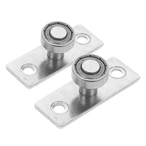 DECORNIJIA 2 Stück Teiliges Schiebetür aus Metall mit Rollen Verschleißfest Präzise Positionierung Bodenschutz Geeignet für Schrank und Holzschiebetüren von DECORNIJIA