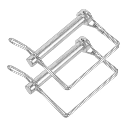 DECORNIJIA 2 Stück Teiliges Schwerlast Quadratischer Sicherungssteckbolzen mit Verriegelung für Anhängerkupplungen Lkw Bootsanhänger Gartengeräte Langlebig und Rostfrei von DECORNIJIA