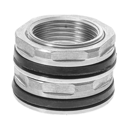 DECORNIJIA 2 Stück Teiliges Wasseranschluss Edelstahl Innengewinde Wasserhahnverbinder Korrosionsbeständig Dicht für Wassertank Aquarium Regentonne Badezimmer von DECORNIJIA